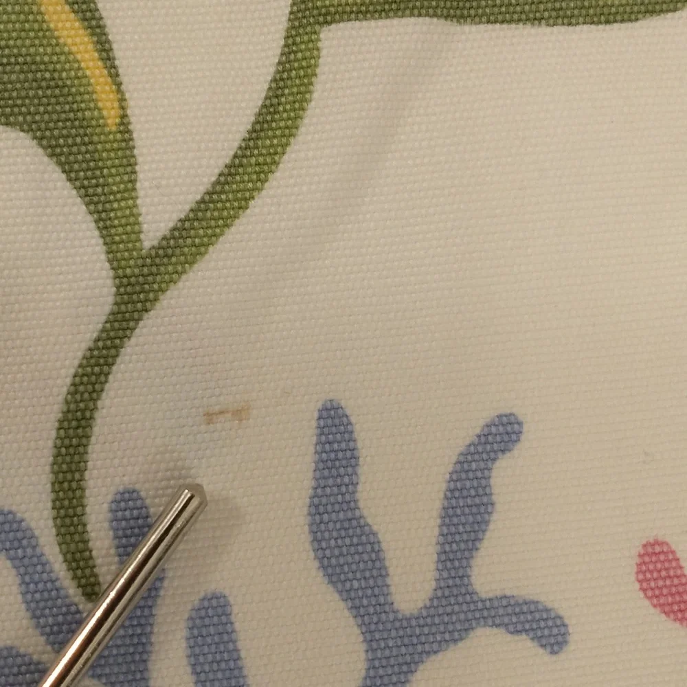 Tropical Fish in Coral Vintage 90s Cotton Pants Pastel On White w Stretch SeeMes - Picture 11 of 12